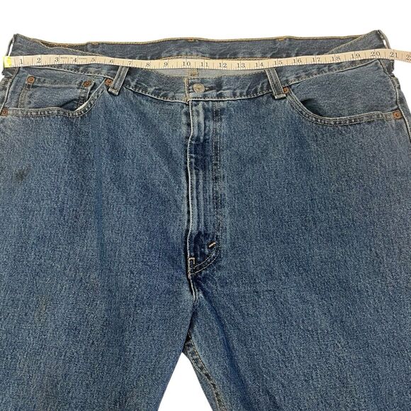 Levi’s 505 Men’s Regular Fit Straight Jeans Blue Denim W44 L32 Fall Layering - Picture 4 of 13